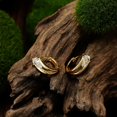 thumbnail image 5 of Leander Cubic Zirconia Huggie Earrings 14k Gold Plated Tiny Earrings Small Huggie Hoop Earrings Simple Lightweight Hoops Gift for Women, 5 of 5