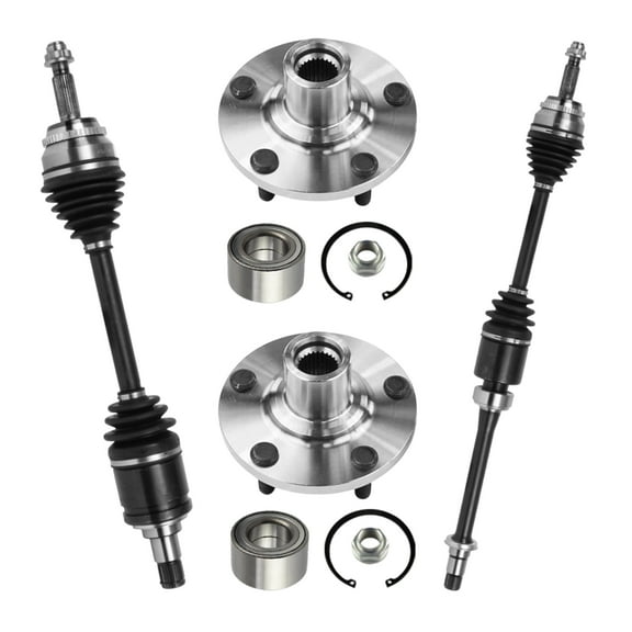 AutoShack Front Wheel Bearing Hubs CV Axles Kit Pair Replacement for 2004-2009 Toyota Camry FWD 2001-2007 Toyota Highlander FWD 2004-2008 Toyota Solara FWD 5-Lug 5 HUB010400339