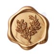thumbnail image 2 of Pegatinas de cera de eucalipto de Yoption, paquete de 50 unidades, color bronce dorado, 3 cm, 2 of 7