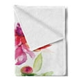 thumbnail image 2 of Dahlia Soft Flannel Fleece Throw Blanket, Paintbrush Flower Blooming Summer Flourishing Nature Growth Theme, Cozy Plush for Indoor and Outdoor Use, 50" x 70", Fuchsia Red, by Ambesonne, 2 of 5