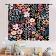 thumbnail image 3 of Floral Blackout Curtains, Farmhouse Watercolor Wildflower Spring Flower Garden Plant Botanical Aesthetic Country Rustic Window Curtains for Living Room Bedroom Kitchen Bathroom 2 Panels, 42"x54" Inch, 3 of 5