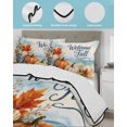 thumbnail image 3 of Twin XL Quilt Bedding Set, Fall Coastal Pumpkins Reversible Summer Quilt 3 Pieces, Vintage Nautical Ocean Beach Waves Lightweight Bedspreads Coverlets with 2 Pillow Shams for All Seasons, 3 of 5