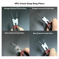 thumbnail image 5 of Juego de 4 Alicates Pequeños para Anillos de Presión, Minialicates para Anillos de Seguridad Internos y Externos con Mandíbula Recta/Doblada, Alicates de Clip en C con Resorte, 5 of 5