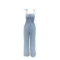 thumbnail image 3 of WREESH Womens Business Casual Jumpsuit Fashion Casual Spring Summer Jumpsuit Blue, 3 of 6