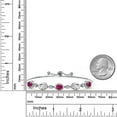 thumbnail image 6 of Gem Stone King 925 Sterling Silver Red Created Ruby and White Created Sapphire Bracelet for Women | 4.55 Cttw | Gemstone July Birthstone | Oval 7X5MM | Fully Adjustable 9 inch, 6 of 6
