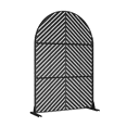 thumbnail image 3 of MAYEERTY Laser-Cut Steel Room Divider, Modern Privacy Partition for Living Space,Diagonal stripes,Black, 3 of 7