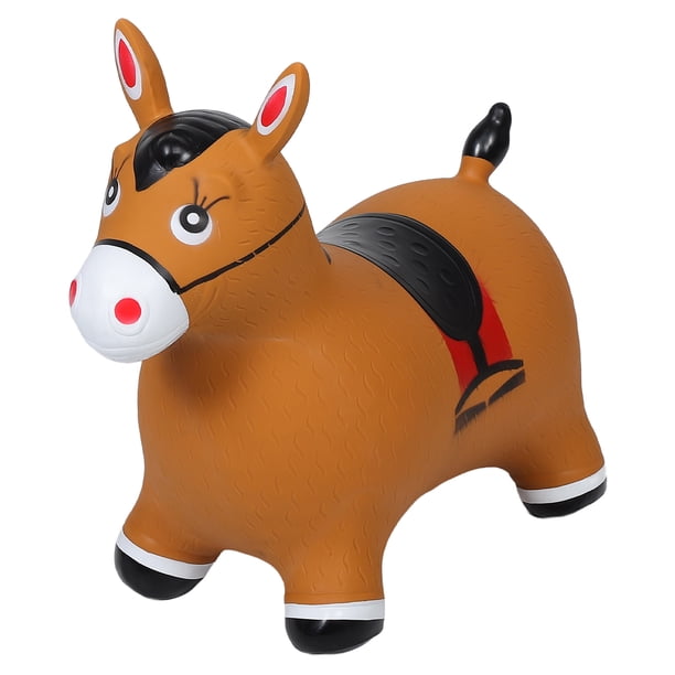 Caballo saltarín de goma para niños pequeños, niños y niñas, ideal para jugar en interiores y exteriores.