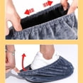 thumbnail image 3 of Cubrezapatos, 5 pares, reutilizables, antideslizantes, lavables, suaves, para el hogar y la oficina, color gris, 3 of 5
