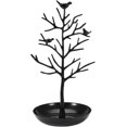 thumbnail image 1 of estante de metal para pendientes, organizador de collares, soporte para joyas, pantalla decorativa, soporte para árbol multifuncional, ónix, negro, 1 of 5
