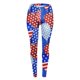 thumbnail image 4 of Gibobby Leggings Termicos Mujer Leggings deportivos estampados del 4 julio para mujer Pantalones yoga（Rojo， M), 4 of 5