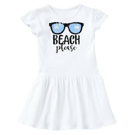 

Inktastic Beach Please Sunglasses Gift Toddler Girl Dress