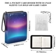 thumbnail image 3 of ALAZA Blue Gradient Starry Trading Card Binder 4 Pocket Cards Collection Album 400 Folder Holder, 3 of 6