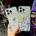 thumbnail image 3 of Leopard for iPhone 14 Pro Max Case Clear Women Cute Design [8FT Drop Tested] Glitter Sparkly Hard Shockproof Protective Phone Case Slim Cover Anti-Scratch (Leopard), 3 of 11