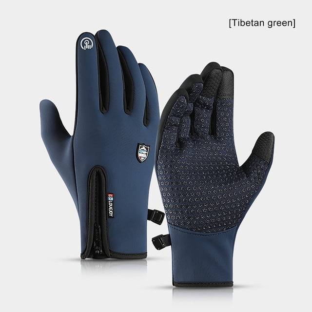 Agiferg Unisex Outdoor Waterproof Windbreak Gloves Winter Screen Plus Velvet Gloves