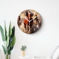 thumbnail image 4 of 12 Inch Wall Clock Battery Operated Silent Clock Decorative for Office, Kitchen, Outdoor, Living Room，Herd of Horses Running in Desert Sandstorm Cute Drawing, 4 of 4