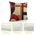 thumbnail image 4 of Nawypu  Modern Geometric Pillow Cover Red Brown Black Stripes Cushion Case Retro Circle Swirls Throw Pillow Cover Abstract Texture Color Decorative Accent Pillow Case for Outdoors Car, 4 of 5