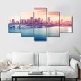 thumbnail image 2 of TISHIRON 5PCS Framed Canvas Wall Art Set,60"x32" Florida City with Bridge Landscape Canvas Art Decor, 2 of 7