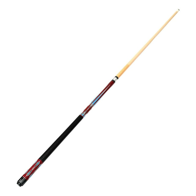 bedienty Queue de Billard en Bois Bâton de Queue Queue de Billard pour Joueurs de Billard Professionnels Bleu Rouge 145cm