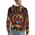 thumbnail image 7 of Honeii Casino King And Playing Cards Pattern Womens Oversized Hoodies Long Sleeve Sweatshirts Pullover Fall Outfits with Pocket-XX-Large, 7 of 7