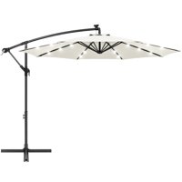 Shop Outsunny 10 Steel Hanging Offset Patio Umbrella With Stand Overstock 17965444