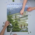 thumbnail image 3 of Wrightwood, California, Pacific Crest Trail and Hikers, Rubber Stamp (1000 Piece Puzzle, Size 19x27, Challenging Jigsaw Puzzle for Adults and Family, Made in USA), 3 of 4