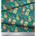 thumbnail image 2 of Soimoi Polyester Crepe Fabric Footprint,Dog & Cat Animal Print Fabric by Yard 52 Inch Wide, 2 of 3