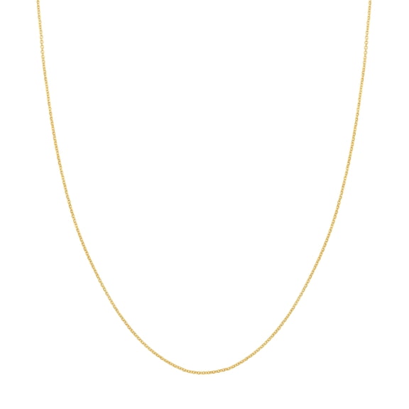 14K Rose Gold Women's 16" 1.05mm Diamond Cut Open Cable Chain Necklace with 030 Gauge and Lobster Lock Quality Tag