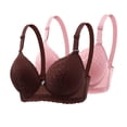 thumbnail image 5 of Sakmal Underwire Womens Bras Everyday Jelly Lace 2-Pack Comfort Pink Ladies Bras 42, 5 of 5
