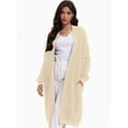 thumbnail image 6 of Womens Casual Long Cardigan Long Sleeve Open Front Sweater Coat Outerwear, 6 of 6