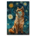 thumbnail image 3 of Shiba Inu Dog Starry Night Canvas Wall Art Prints, Dog Art Canvas Painting Poster,Pet Canvas Painting Puppy Artwork 8x12 inches, 3 of 6