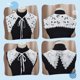 thumbnail image 3 of 2 piezas, 2 estilos, cuello de encaje desmontable, cuello falso decorativo, adorno, aplique bordado en el escote, 3 of 6