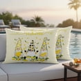 thumbnail image 2 of Lemon Dwarf Outdoor Pillow Covers Pack of 2 Welcome Green Leaf Summer Yellow Background Waterproof Throw Pillow Covers Decorative Cushion Cases for Patio Garden Tent Balcony Couch 20x12 inch, 2 of 9