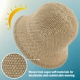 thumbnail image 3 of EINSKEY Packable Straw Bucket Hat for Women, Summer Beach Bucket Hat Foldable Woven Tan, 3 of 8