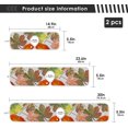 thumbnail image 3 of Watercolor Fall Pumpkins Kitchen Sink Splash Guard 2 Packs Faucet Absorbent Mats Maple Leaves Autumn Faucet Handle Drip Catcher for Kitchen, Bathroom,Sink Mat, Dish Drying Mat, 14.9"x5.5", 3 of 7