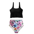thumbnail image 3 of Tuosodrolic Women's Swimsuits 2 Piece Bathing Suits High Waisted Bikini Sets Cropped Swim Tops and High Waisted Bottoms Swimwear Traje de Baño Para Mujer Bañadores, 3 of 6