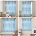 thumbnail image 5 of Light Blue Sheer Curtains 45 Inch Length, Light Filtering Voile Curtain Panel, Modern Abstract Art Ombre Striped Rod Pocket Drapes Window Treatments for Living Room Bedroom 52"x45", 5 of 9