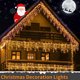 thumbnail image 2 of Decoraciones navideñas 2025 Luces de cortina de carámbanos LED para exteriores 20 m de caída 0,5/0,6/0,7 m Alimentación solar/enchufe UE/enchufe EE. UU. 8 modos Resistente al agua, 2 of 5