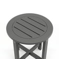 thumbnail image 3 of Round Outdoor Side Table, Patio Garden Stool Coffee End Table Nightstand for Small Spaces, Living Room, Front Porch, Poolside, 3 of 8