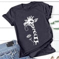 thumbnail image 4 of Nuoqisi T-Shirts pour Femmes Grande Taille à Manches Courtes, Col Rond, T-Shirt Graphique Décontracté, 4 of 6