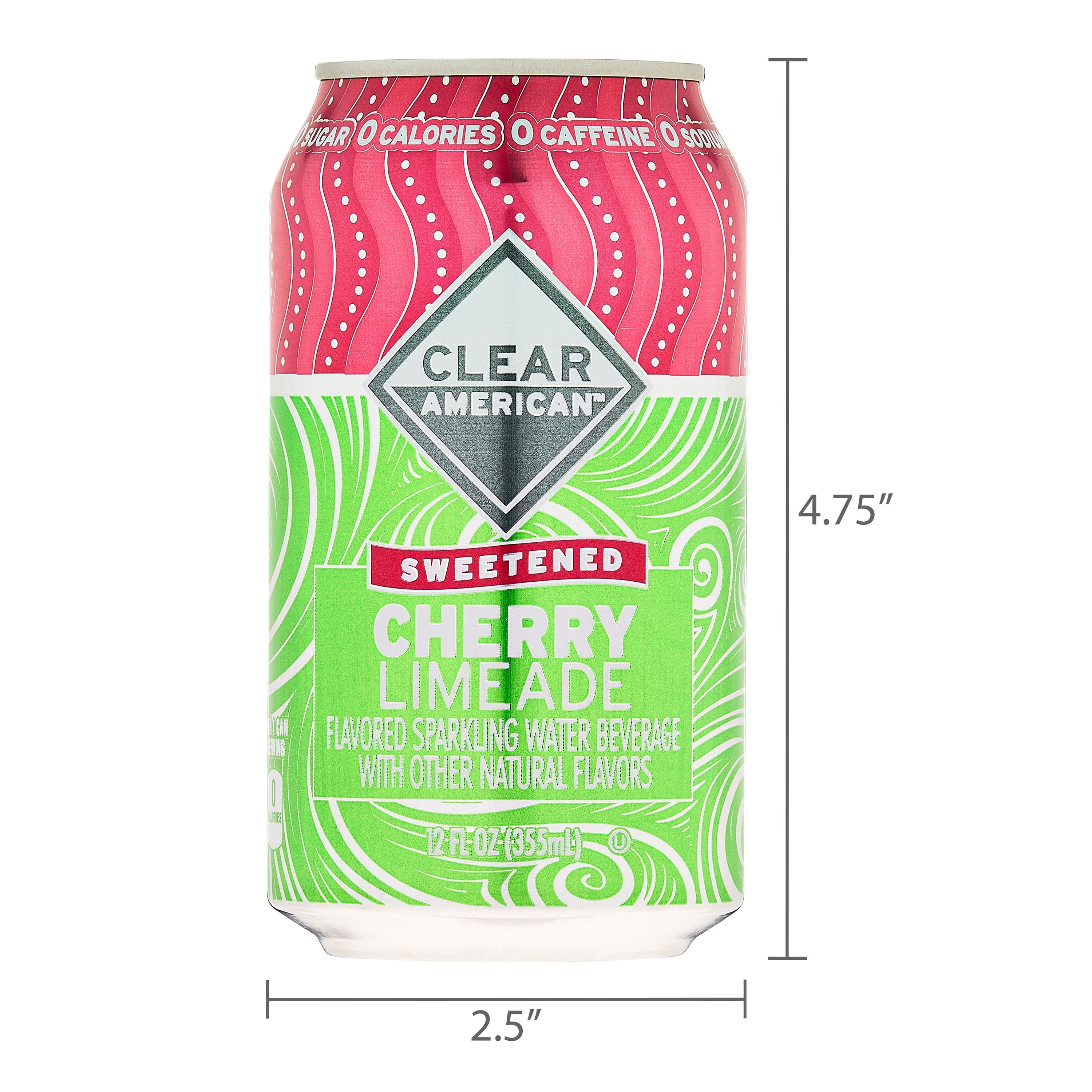 Clear American Cherry Limeade Sparkling Water, 12 fl oz, 12 Count