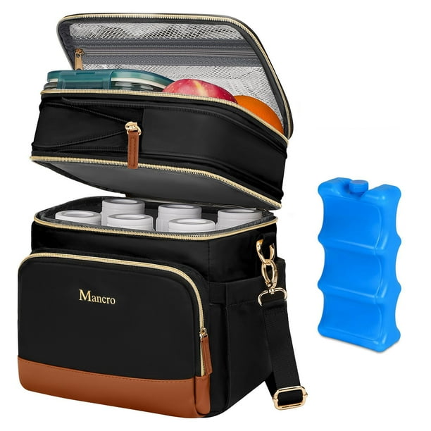Bolsa Nevera Expandible e Impermeable para Biberones Mancro Negra