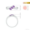 thumbnail image 5 of ANGARA Natural Oval Amethyst Three Stone Bypass Ring with Diamonds in 925 Sterling Silver for Women (Size-4x3mm) | February Birthstone, Anniversary, Jewelry Gift for Women | Natural Amethyst Ring, 5 of 9