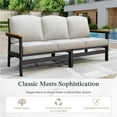 thumbnail image 3 of Sophia & William 4 Pieces HDPE Outdoor Patio Furniture Set 5-Seat All-Weather Cushioned Conversation Set with Wicker Chairs & Wood-grain Coffee Table, 3 of 9
