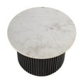 thumbnail image 3 of Butler Specialty Company Georgia 22"W Round Marble side Table- Brown and White, 3 of 5