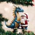 thumbnail image 4 of Adornos colgantes de dragón de Navidad acrílico realista para árbol de Navidad (D), 4 of 5