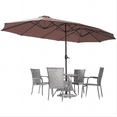thumbnail image 2 of AECOJOY 15 Ft Patio Double Sided Umbrella Large Outdoor Umbrella in Brown, 2 of 7
