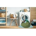 thumbnail image 2 of Ahgly Company Machine Washable Indoor Square Transitional Deep-Sea Green Area Rugs, 8' Square, 2 of 7
