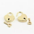 thumbnail image 4 of Wedding Diary Book Suitcase Jewelry Box Key Lock Mini Padlocks Antique Style Heart Shape Padlock BRONZE, 4 of 7