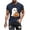 Navy, variant on Halloween T-shirt for Men, Military Green Printed Short Sleeve Round Neck Cotton Blend Top, Casual Daily Wear, Hand Wash Cold