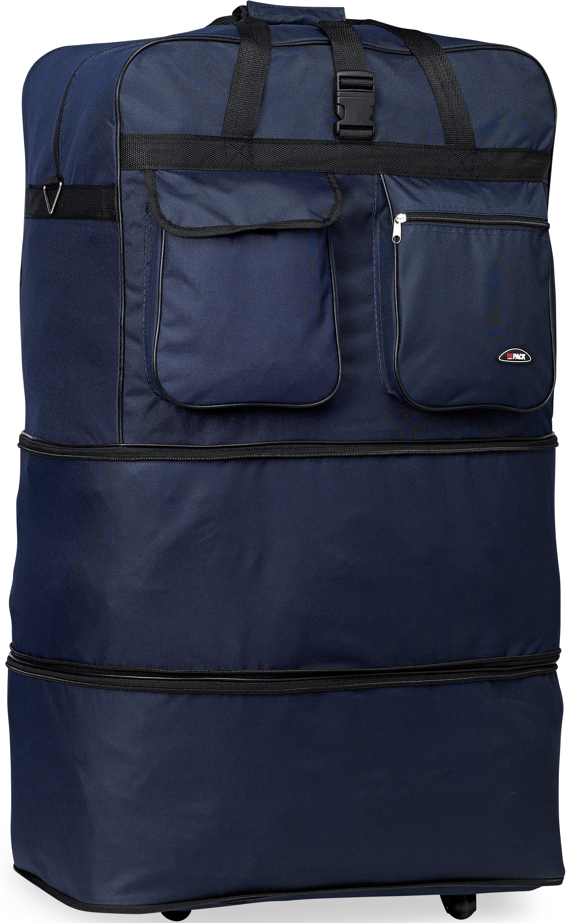 36" Rolling Wheeled Duffel Bag Spinner Luggage Bag (Navy)